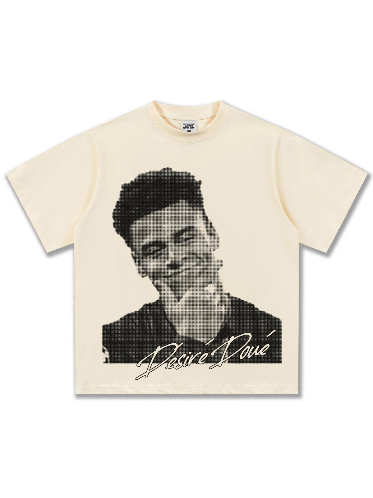 

Desire Doue Cristiano Ronaldo Neymar American Football Star Print Cotton Short-sleeved T-shirt Men Women Clothing Fashion Tee 4XL