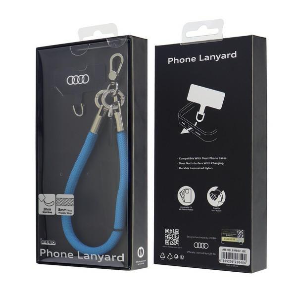 Audi Uniwersalna Smycz Do Telefonu 28Cm 8Mm Niebieski/Blue Au-Hsl8-R8/D1-Be