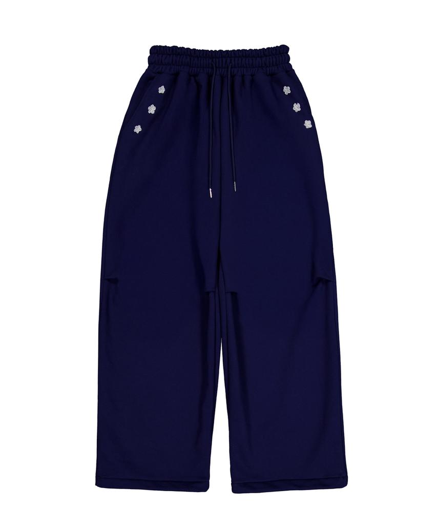 SIWL107 Crochet Sweat Pants (Navy)