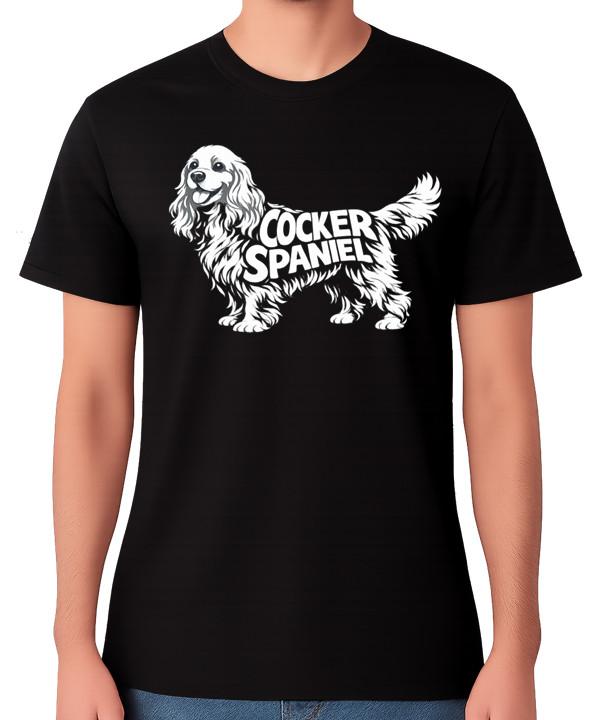 Cocker Spaniel Dog Graphic T-Shirt Pet Lover Breed Art Unisex Tee S разноцветный