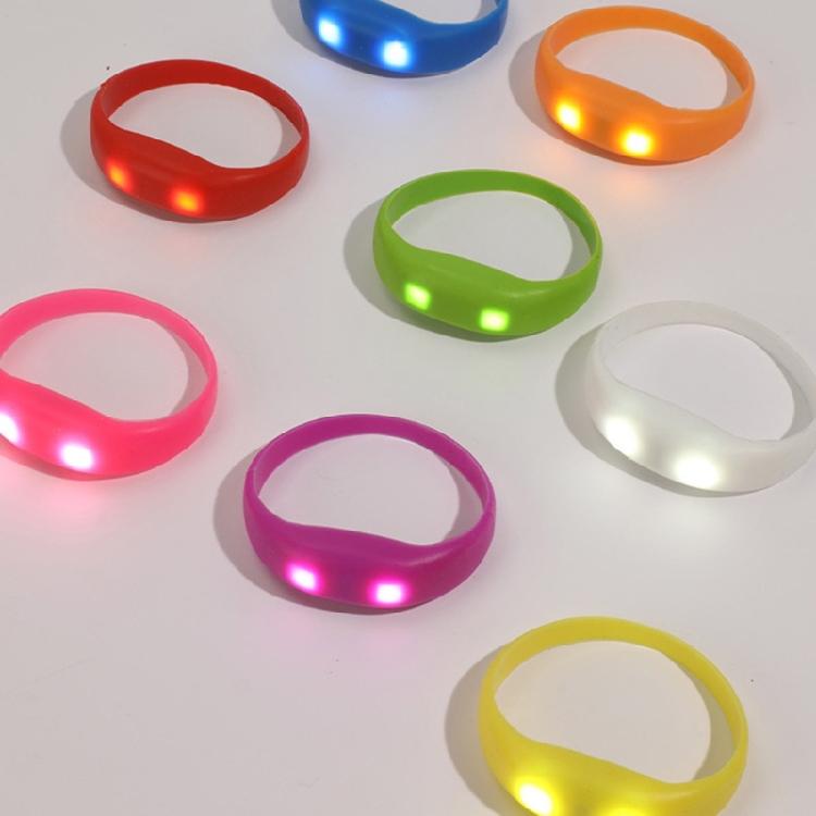 Set of 8 Flashing LED Bracelets Wristbands for Christmas Birthday Lighted LED Bracelets for Sport Outdoor Running