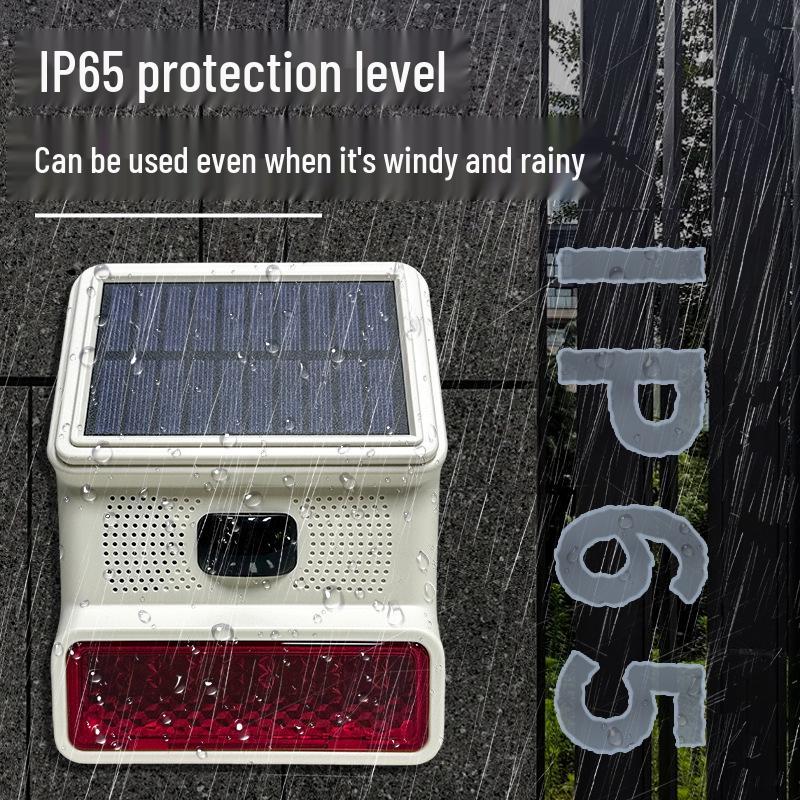 Wireless Solar-Powered Sound and Light Outdoor Siren Alarm