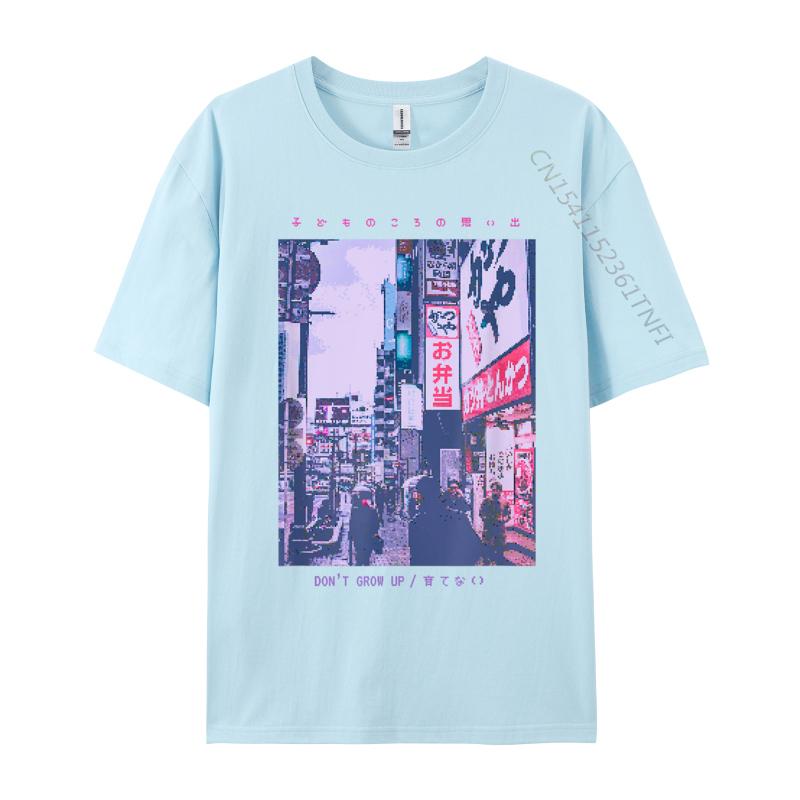 Japanese Retro Vibes Aesthetic Tokyo Fashion Tops Shirts Autumn Camisa Premium Cotton Unisex Tshirt Slim Fit