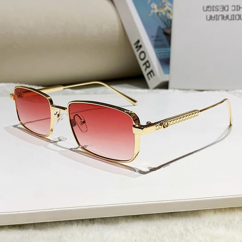 Minimalist Geometric Square Sunglasses With Lenses For Everyday Fashion Style A