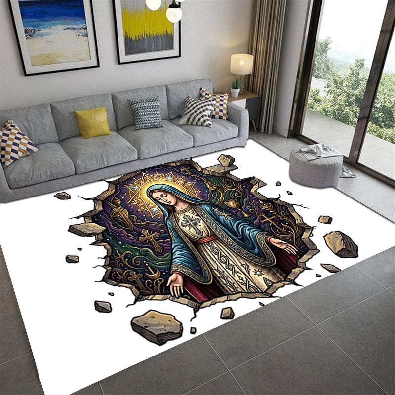 2025 New The Holy Mother Carpet Rug for Living Room Bedroom Home Sofa Decoration,Kids Play Non-slip Floor Mat09