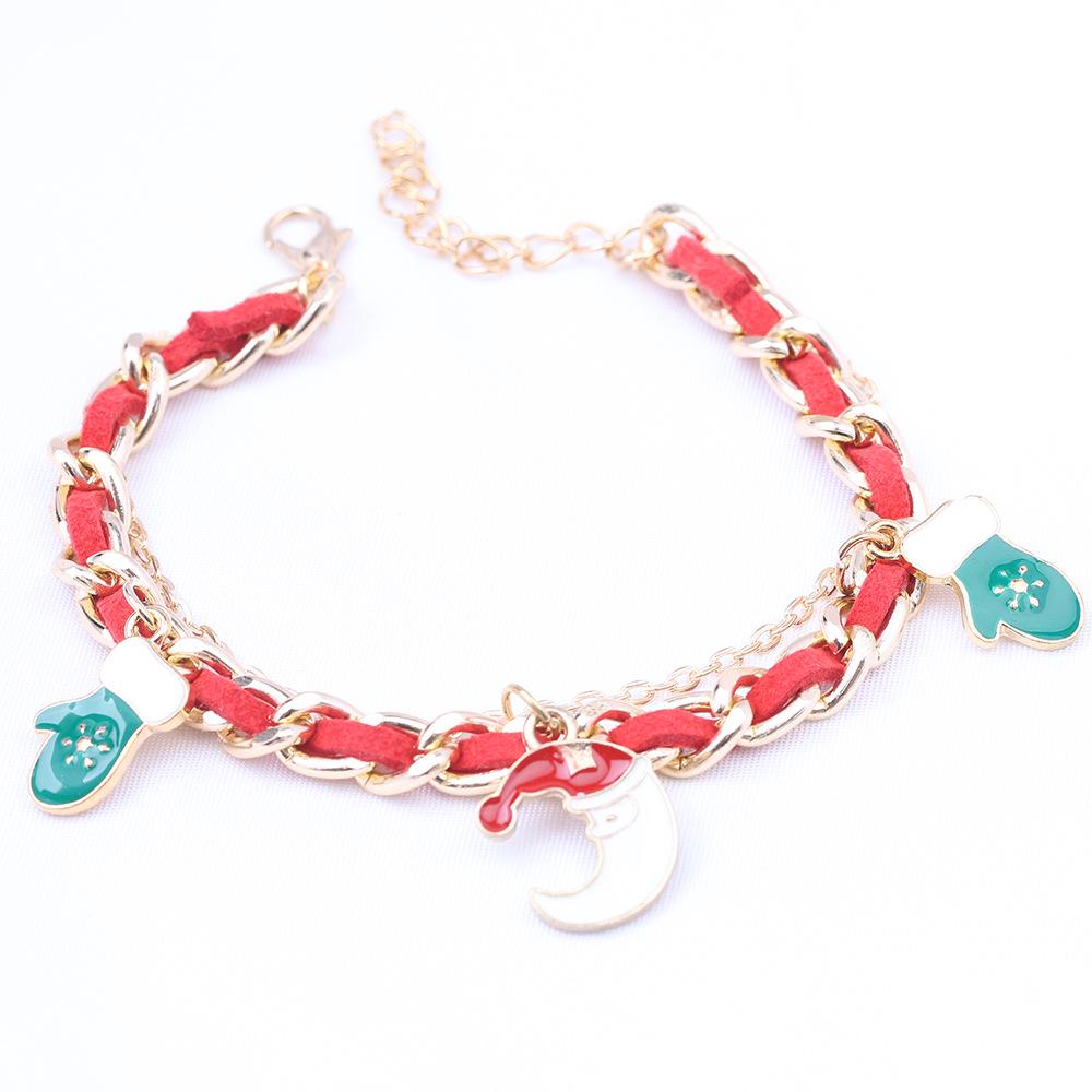 Стильные европейские и американские эмалевые браслеты-снежинки на рождественскую елку