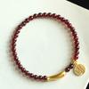 Flower Red Beaded Bracelet Fish Beads Bangles Lustrous Lucky Pendant Bracelet  Lady