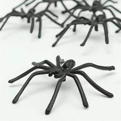 10 Pcs Party DIY Decoration Halloween Luminous Rubber Fake Spider Plastic Figure Prank Funny Toy Home Party Decoration Gift