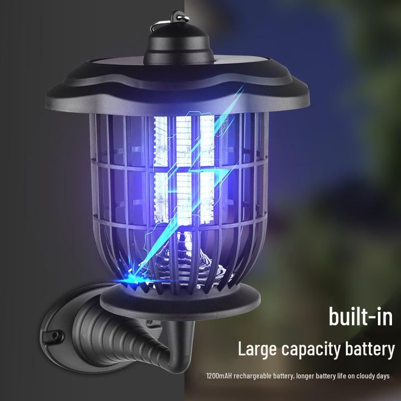 Waterproof Rechargeable Solar Insect & Mosquito Killer Lamp for Outdoor Use