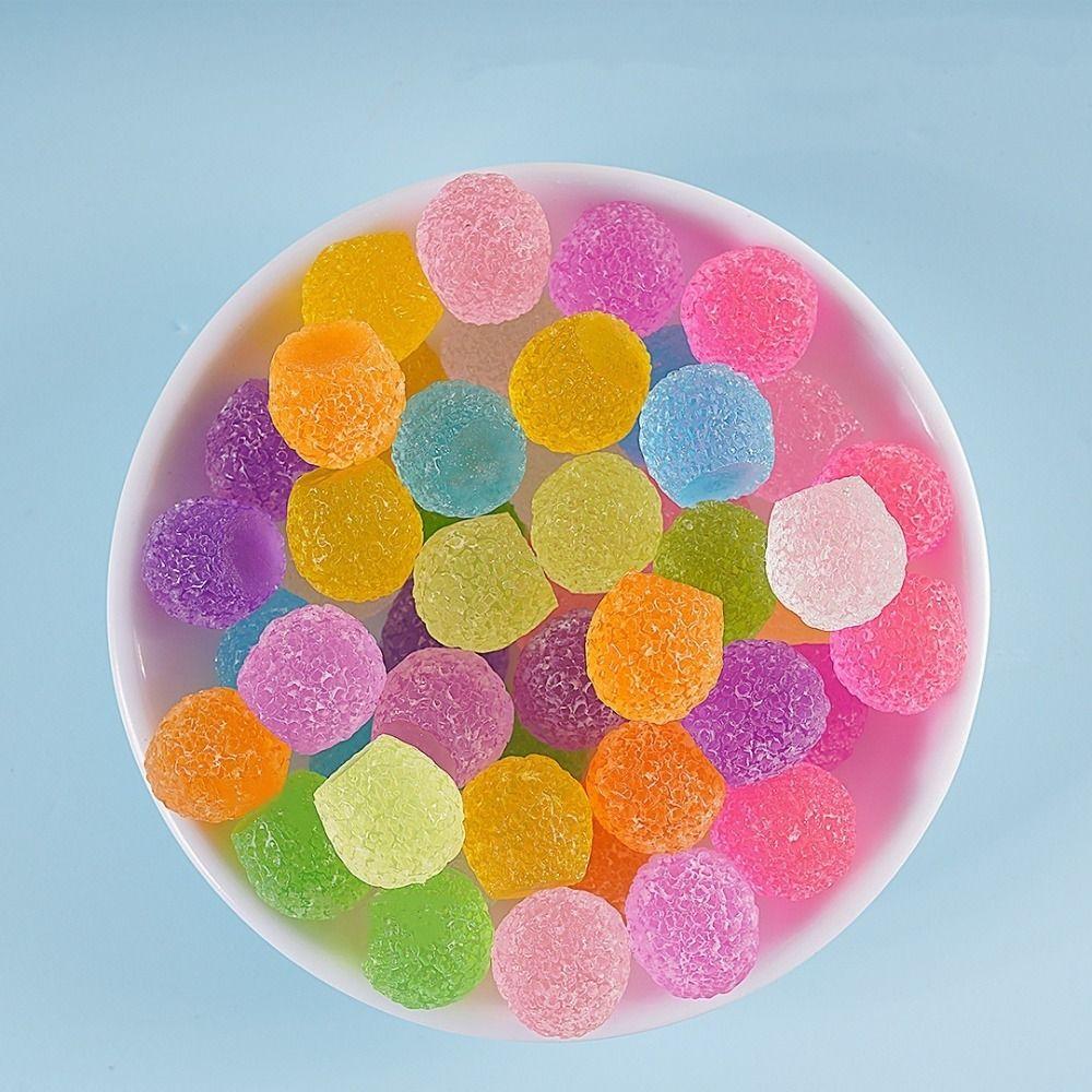 DIY Material Fake Candy Sugar Bead Simulated Noise Filler Balls Candy Resin Beads Craft Supplies