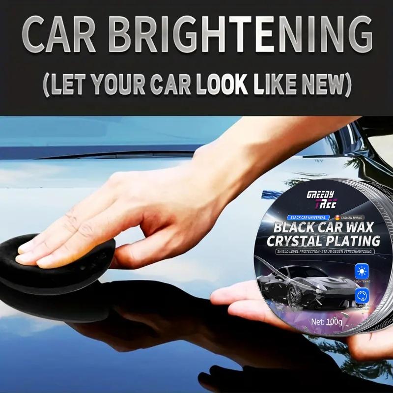 Black Automotive Wax - Polished, Waterproof, Protective Wax for Paint, Metal and Plastic Surfaces - Easy To Apply Liquid Wax