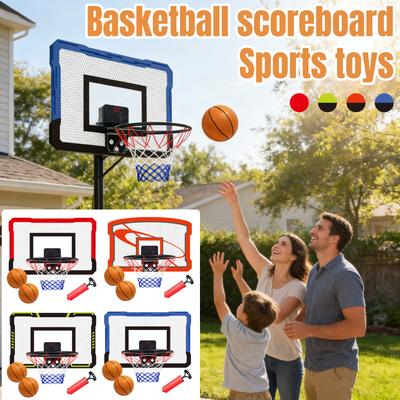 Electronic Scoring Basketball Board Indoor External Box Scoring Metal Circle Foldable Dunks Target Sports Toy