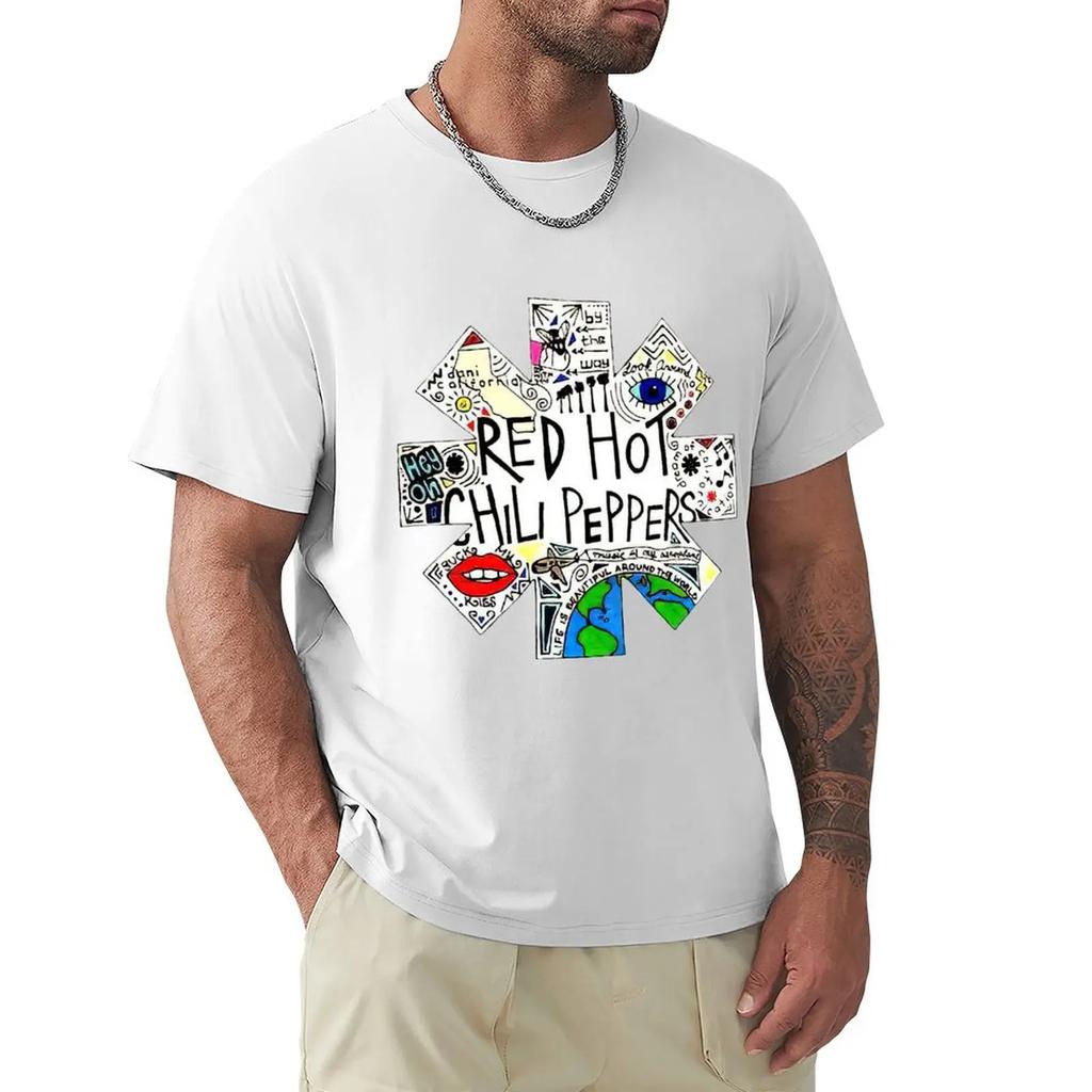 Attractive Women Red Hot Chili Peppers-by The Way Vintage T Shirt Harajuku Short Sleeve T-shirt 100% Cotton Graphics Tshirt Tops