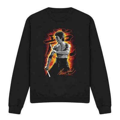 Bruce Lee Unisex Adult Dragon Fire Sweatshirt