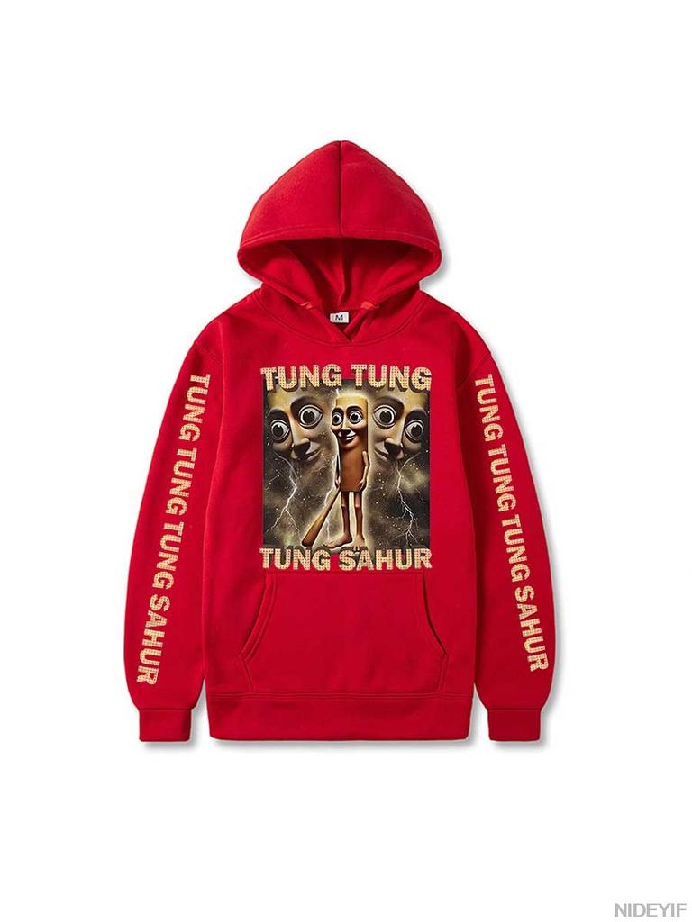 Tung Tung Tung Sahur Funny Baseball Bat Meme Hoodie Men Clothing Fashion Humor Style Sweatershirt Unisex Summer O-Neck P58