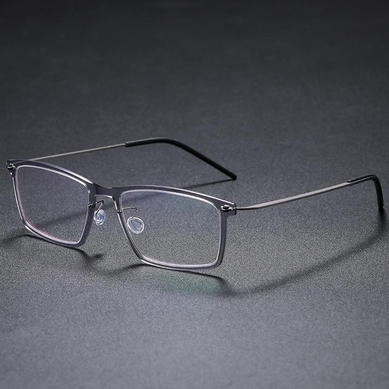 Unisex Retro Pure Titanium Screwless Glasses Frame for Myopia - Celebrity Style 6544