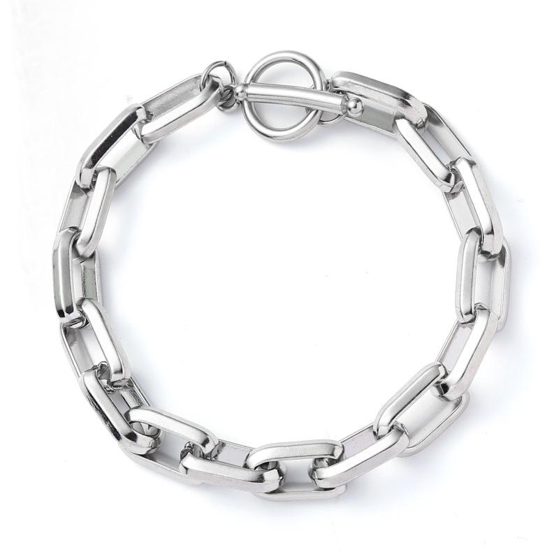 O-splicing Cuban Bracelet Men's and Women's Ins Hip-hop Does Not Fade Domineering Street Rough Chain Men's Jewelry 2026