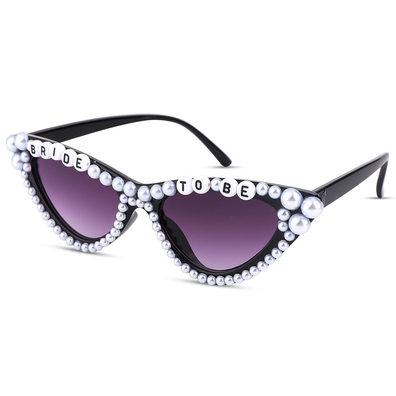 JYL Sunglasses Cat Eye Cross Border Uv Protection Pearl Use 7212 A-16516