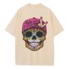 Summer Loose T-shirt Cotton Pattern T-shirt Designer Clothes Leopard Print Skull Pattern Shoulder Retro Neutral Top T-shirt
