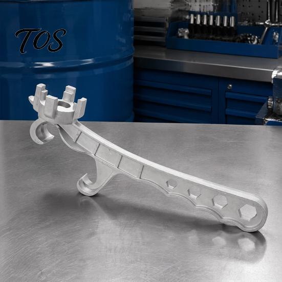 Ergonomic Drum Wrench Aluminum Alloy Barrel Tool, 7 in 1 Bucket Opener, 5-55 Gallon Pail Industrial Opener Multi-function Paint Can Lid Remover