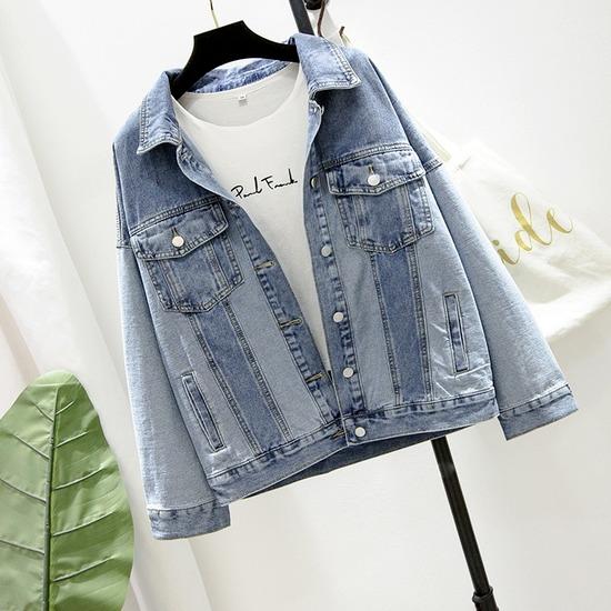 Buy Women Denim Jacket Patchwork 