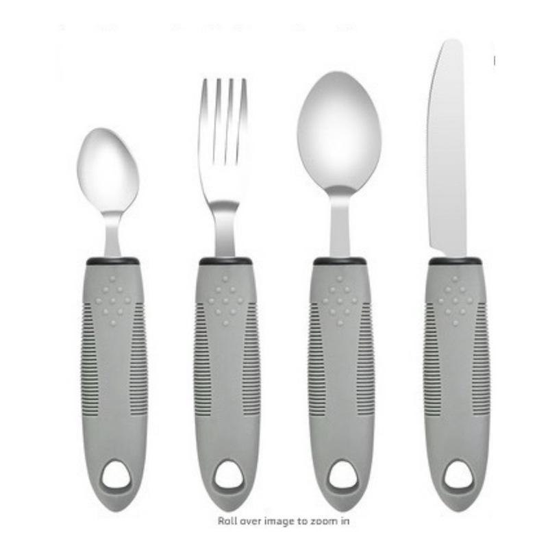 

4Pcs Anti-Shake Adaptive Tableware for Hand Tremors Elderly Hand Rehabilitation Patient Stainless Steel Knife Fork Spoon Utensil