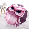 1pc Pink Owl with Heart Umbrella with Plastic Handle,Suitable for All Seasons Home Travel Outdoor UmbrellaDD719