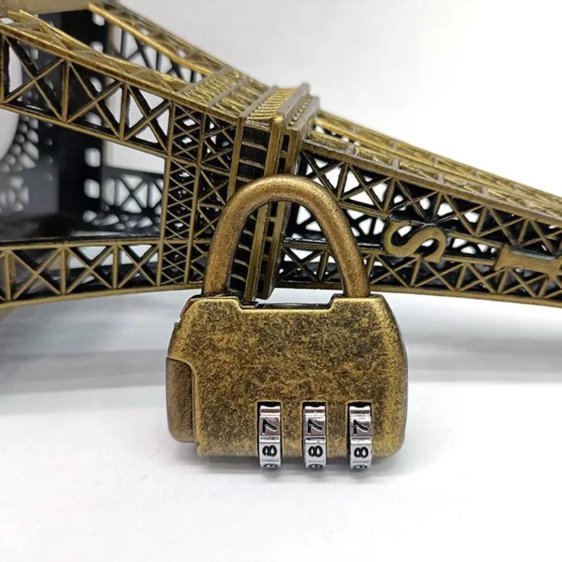 Сплав Цинк Кодовые Замки Винтаж Антиквариат Китайский Старый Стиль Шкатулка для Украшений Кодовый Замок Навесной Замок Маленький