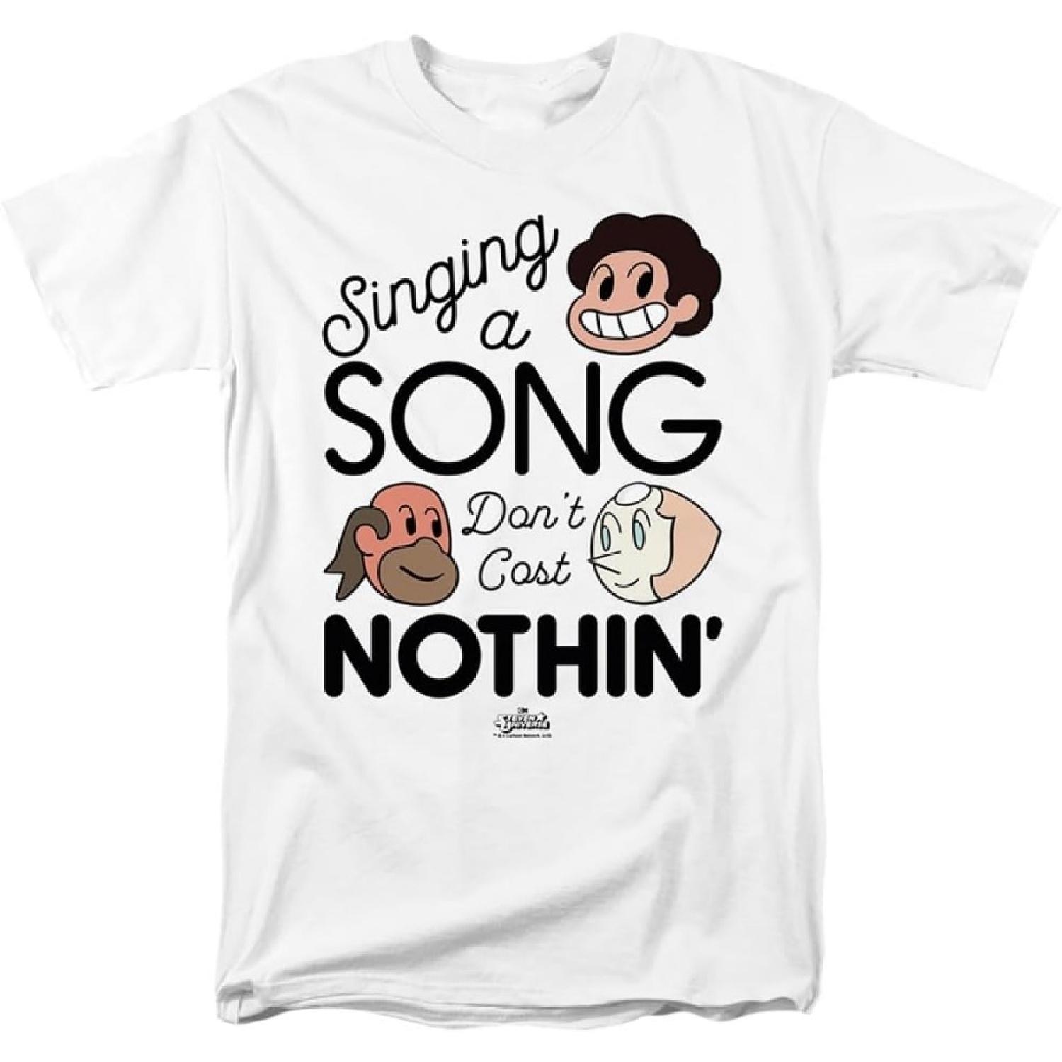 Popfunk Steven Universe Dont Cost Nothin Unisex Adult T-Shirt White S
