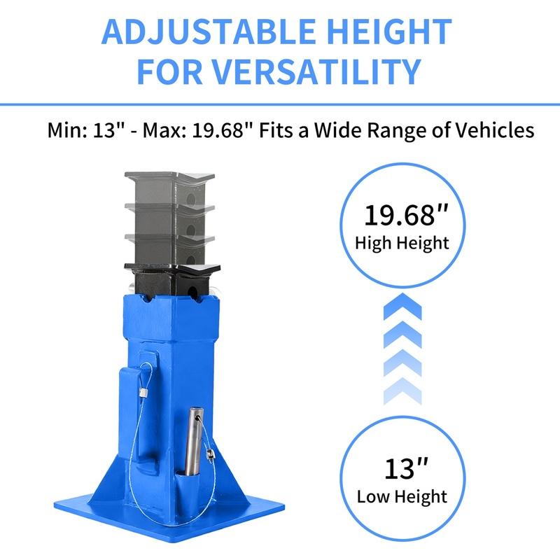 2Pcs 12 Ton /22 Ton Pin Type Car Jack Stands, Heavy Duty Pin-Style Supports with Quick-Release Locking for Trucks, RVs & SUVs