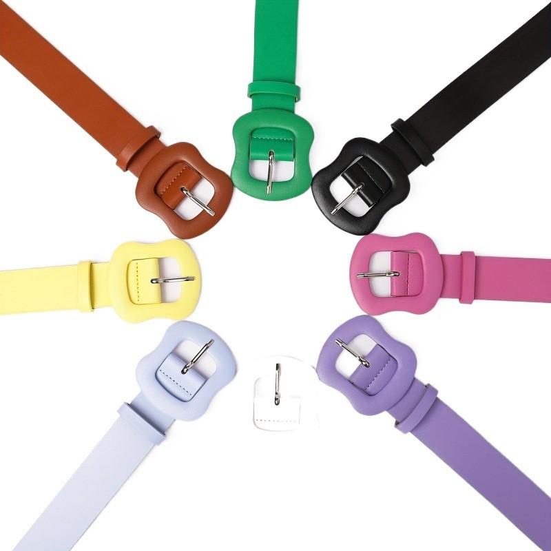 Stylish Korean Candy Color Women's Wide Waist Belt For Fashionable Dresses And Jeans