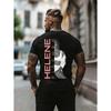 Schwarzes T-Shirt mit Helene Fischer Porträt und Namensdruck für Winter-Outdoor-Mode, Übergröße