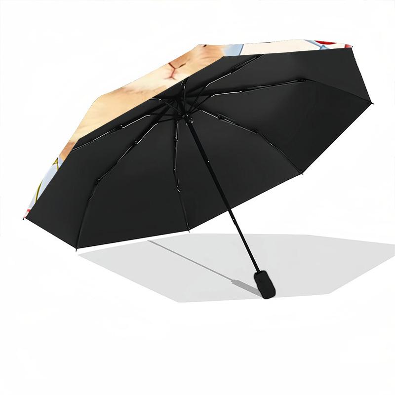 1pc Cherry BunnyAutomatic Open/close Folding Umbrella, Compact Portable Travel Umbrella, Perfect Birthday/Holiday, Cute Umbrella y027