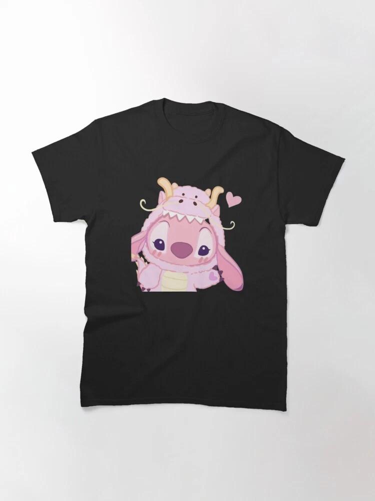 world Colorful Graphic Cute Pink Stitch Classic TShirt Unisex Style S
