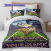 Name Individuell Minnesota Vikings Logos Muster Bettwäsche Set Bettbezug Kissenbezug Heimdeko Geschenk (1 Bettbezug + 2 Kissenbezüge, ohne Füllung)