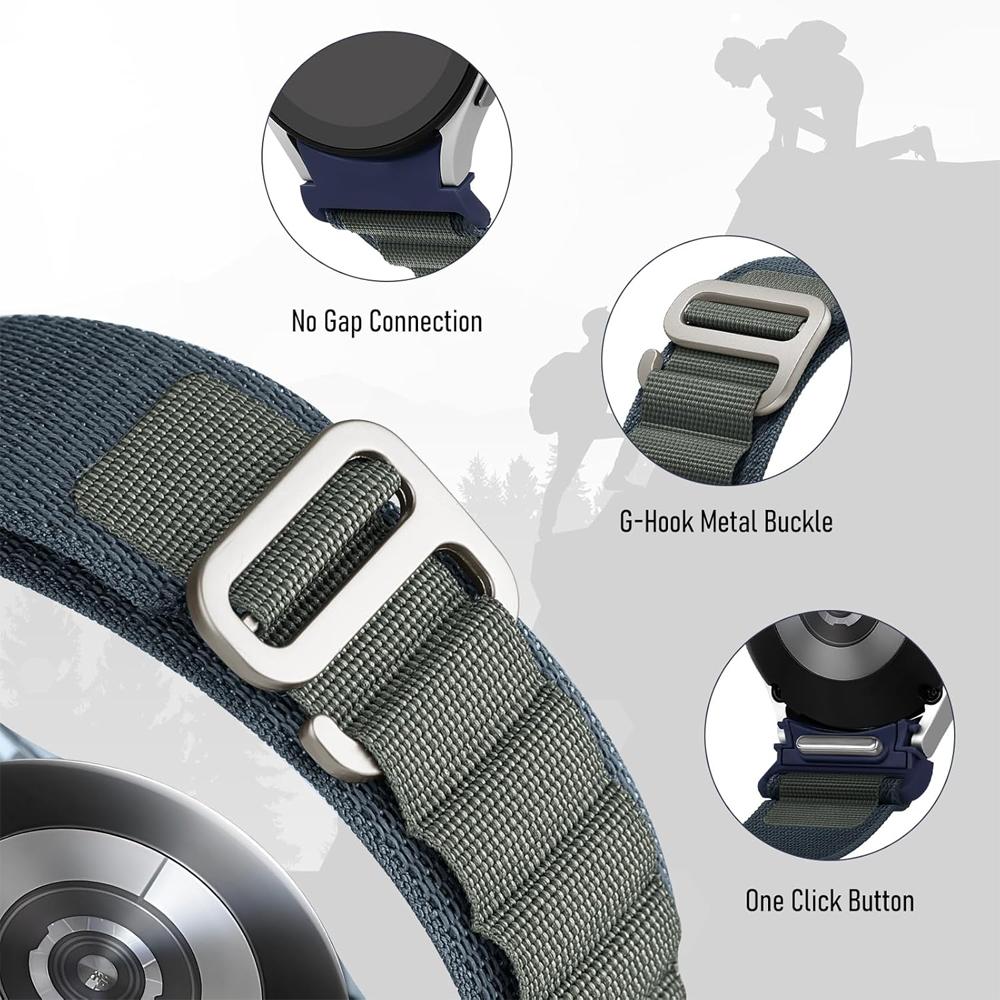 Für Samsung Galaxy Watch 7 Armband 4/5/6/5 Pro/Classic 44mm 40mm Lückenlos Nylon Alpine Sport correa bracelet Galaxy Watch 6 Band
