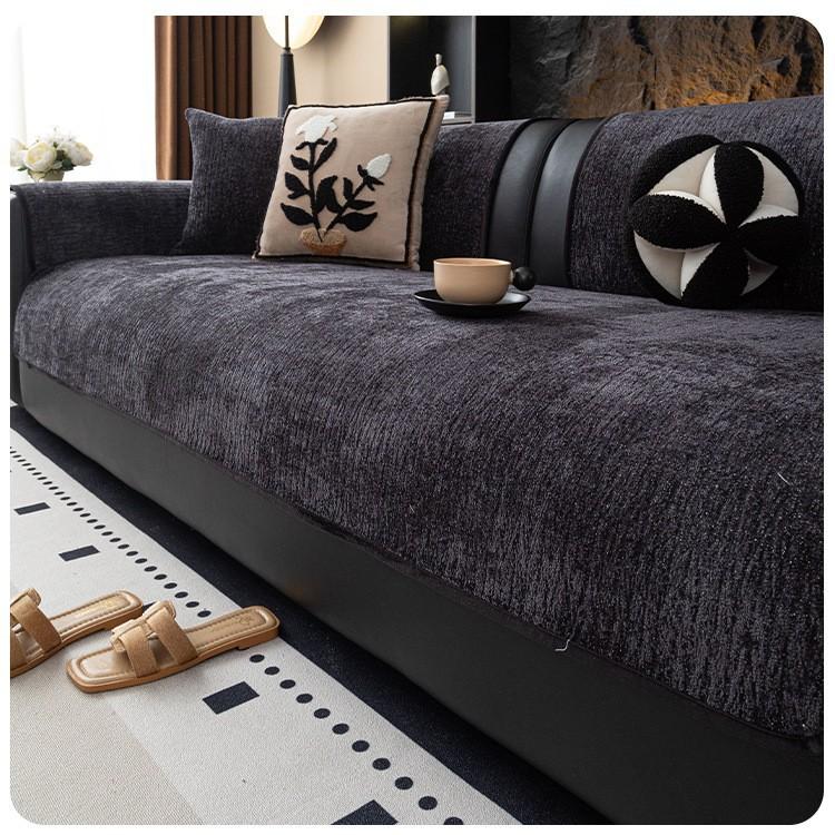 Sofa Cushion Solid Color Sofa Towels New Non Slip Pads Soft And Skin Friendly Comfortable And Reusable Dust Cover Cloth 5 Colors