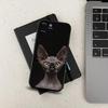 Pet Sphynx Sphinx Cat Phone Case For Apple iPhone 15,14,13,12,11,Pro,X,XS,Max,XR,Plus,Mini Soft Black Cover
