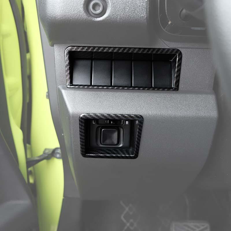 Autocolante de acoperire de decorare a comutatorului de extensie pentru reglarea oglinzii inverse pentru Suzuki Jimny 2019 în sus Accesorii de interior ABS