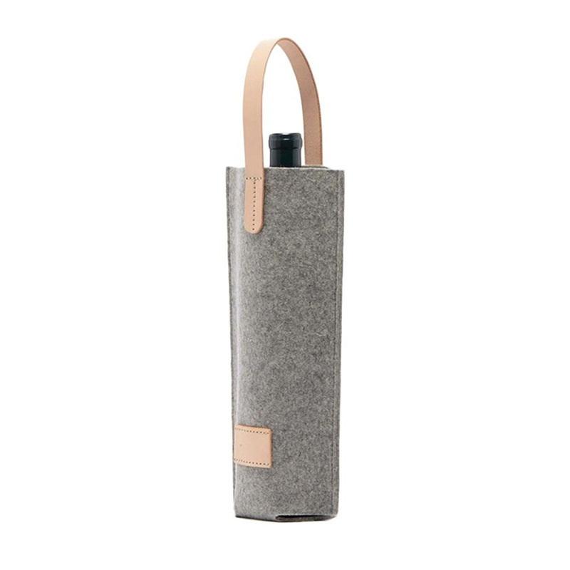 Wine Bag Felt Single Bottle Insulated Tote Bottle Wine Carrier Bag Padded Wine Cooler Gift For Wine Lovers Or Wedding