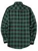 European Size Plaid Hooded Short-Sleeved Men's Cardigan Shirt with Double Pocket Flap