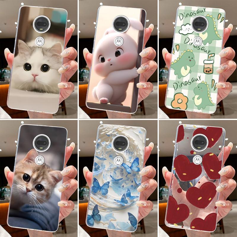 Żelowe Etui Do Motorola Moto G7 Plus/Moto G7 Play /Moto G7 Power Fundas Przezroczyste Silikonowe Miękkie TPU Pokrowiec Uroczy Kot Ochronne Etui