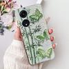 For Oppo Reno8 T Phone Case Reno 8T 5G 4G CPH2481 CPH2505 Elegant Floral Cat Soft Silicone Transparent TPU Lightweight Cases