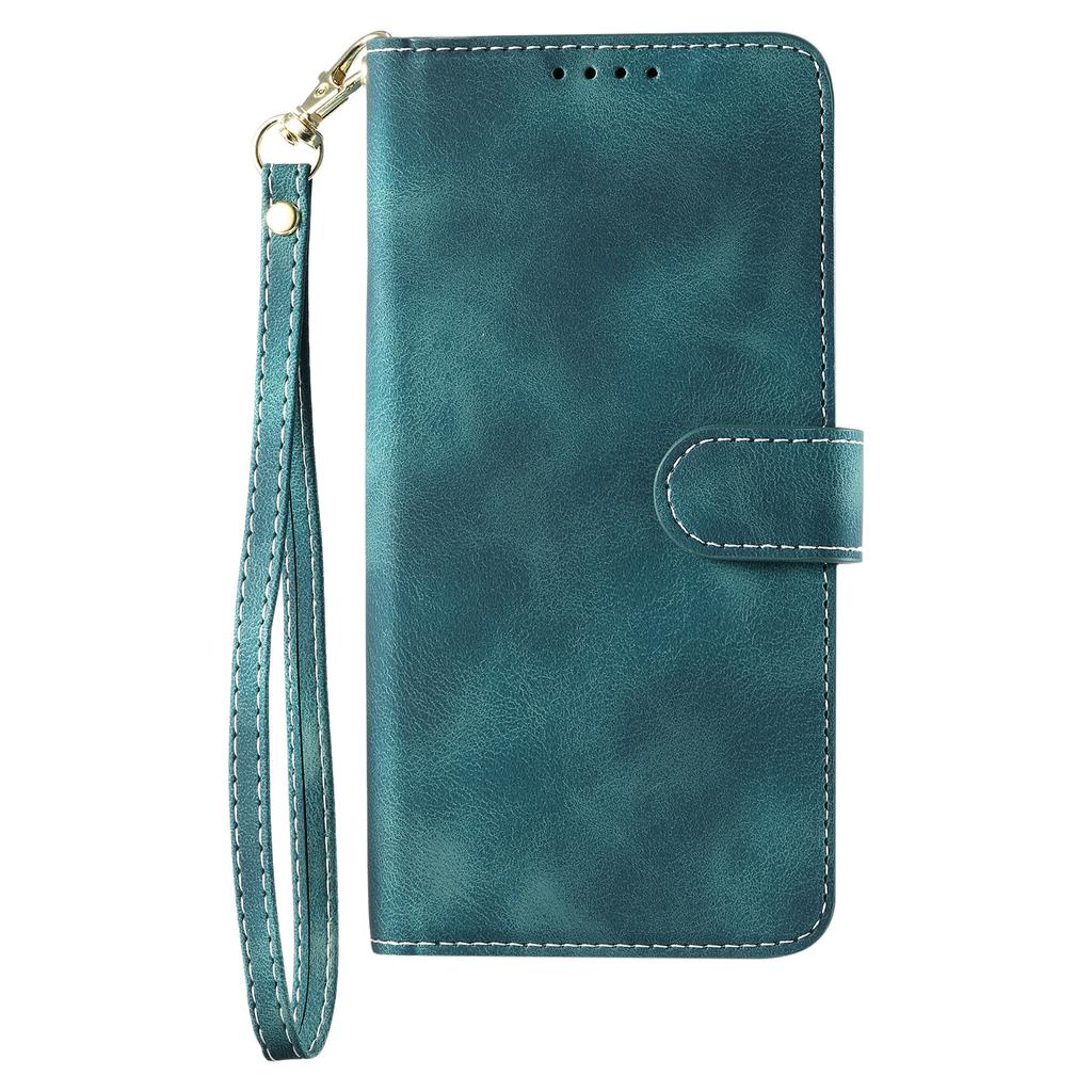 Applicable To Samsung S25 Mobile Phone Leather Case A35 Skin Matte Insert Card Wallet Protective Case A56 Portable Rope Oil Edge Case
