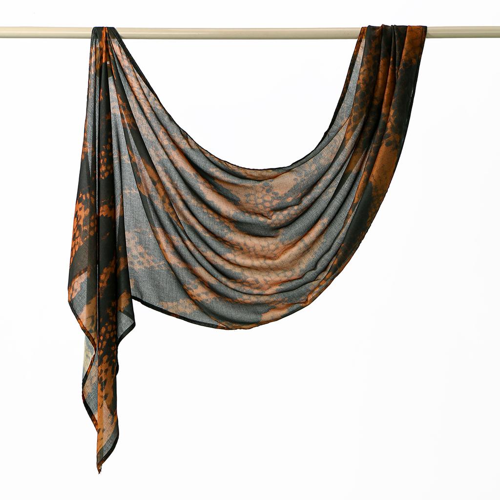 Fashion Printed Watercolor Modal Hijab Scarf For Woman Muslim Digital Printing Shawls Turban Ramadan Headscarf Scarves 170*70Cm