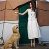 Chuyu Women's Old Money Style Micro-Wrinkle Vest & Skirt Set
