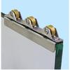4PCS/Set Stainless Steel Pulley Roller 3 Copper Wheels Load-Bearing Glass Door Pulley Wear-resistant Smooth Window Pulley