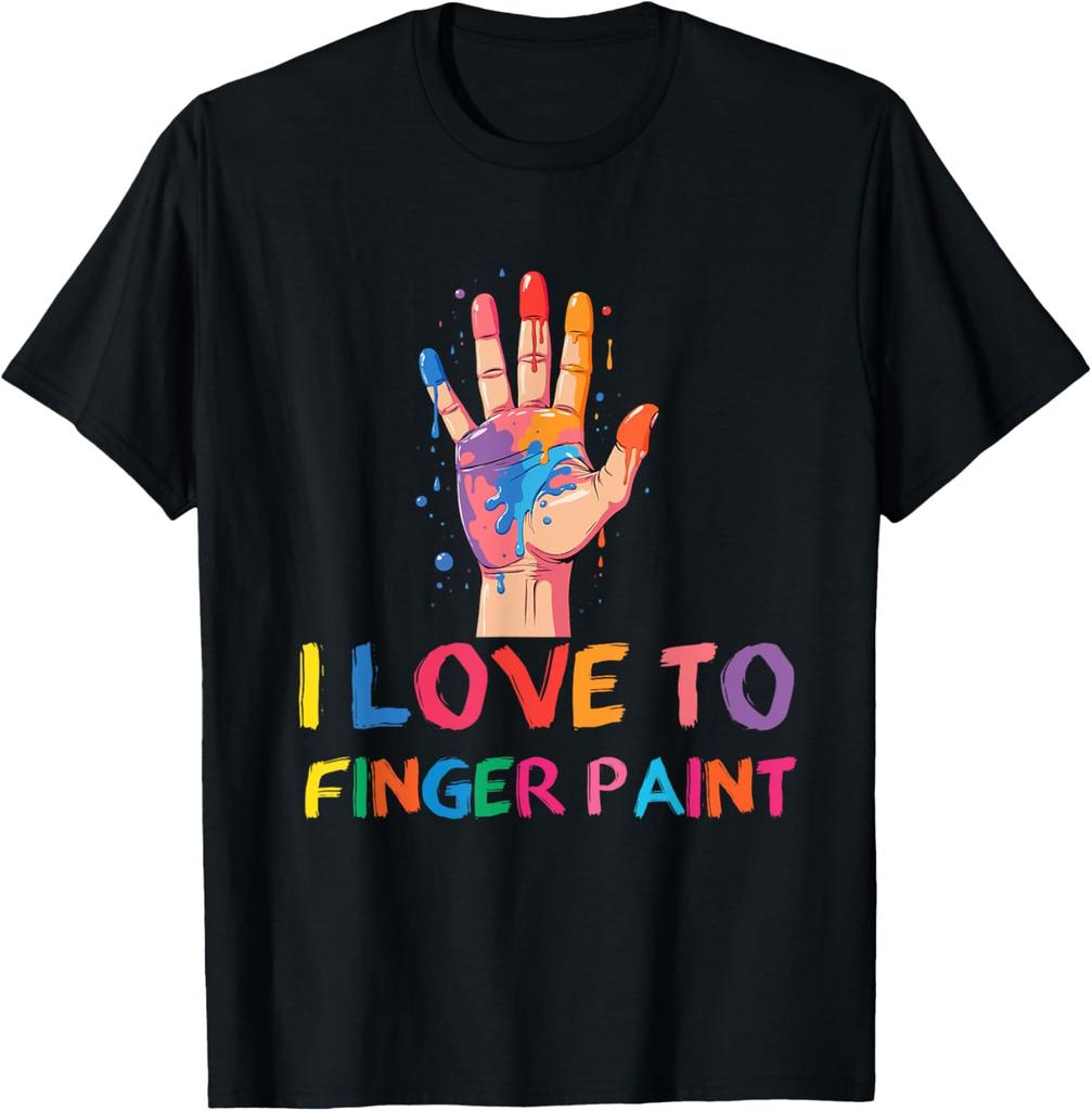 I Heart Love To Finger Paint Im Paint Cute Couples Valentines Day Unisex and Womens Gender Gift Tshirt Harajuku Vintage Top