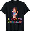 I Heart Love To Finger Paint Im Paint Cute Couples Valentines Day Unisex and Womens Gender Gift Tshirt  Harajuku Vintage Top