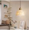 Japanese Retro Brass Glazed Ceramic Pendant Light for Bedroom, Dining, Bar, Entrance, and Tea Room